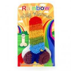 Rainbow Knitted Willy Warmer